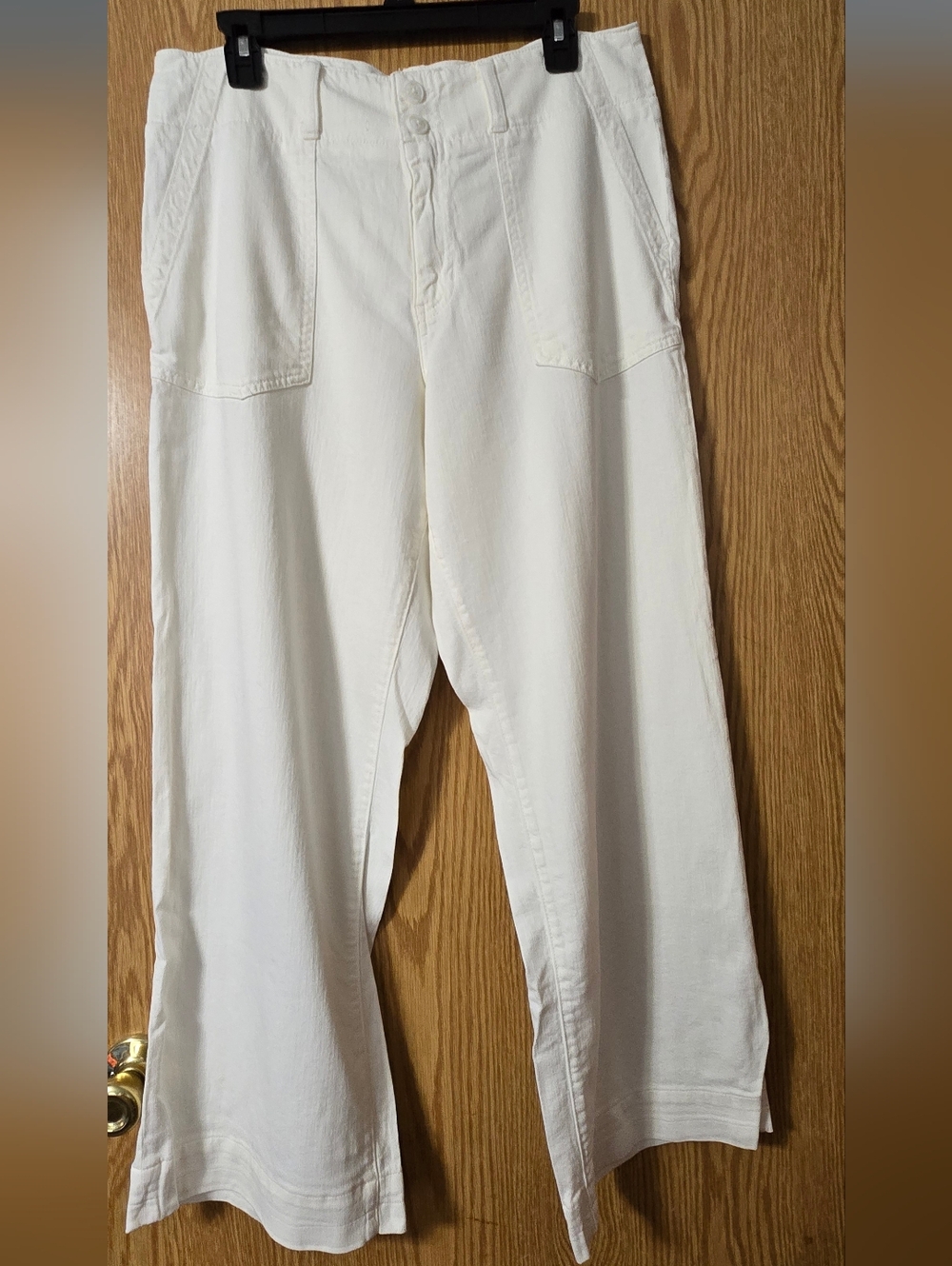 Liverpool Cream High-Rise Wide Leg Trousers